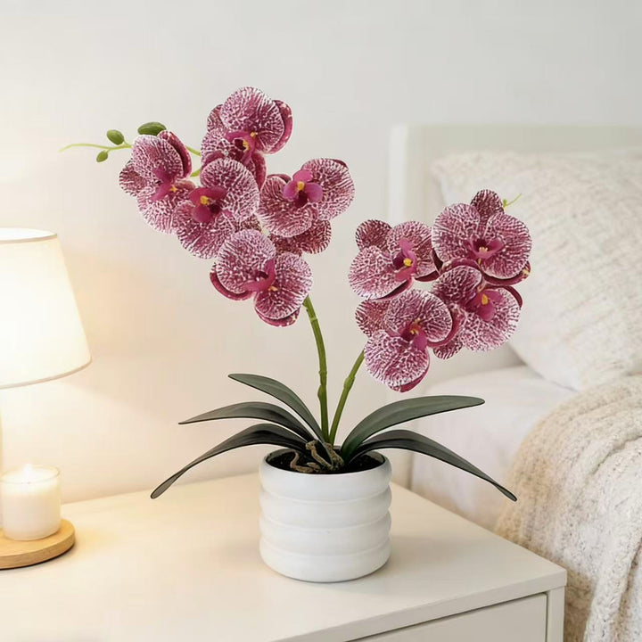 Elegante künstliche Orchideenblumenarrangement für die Wohnkultur