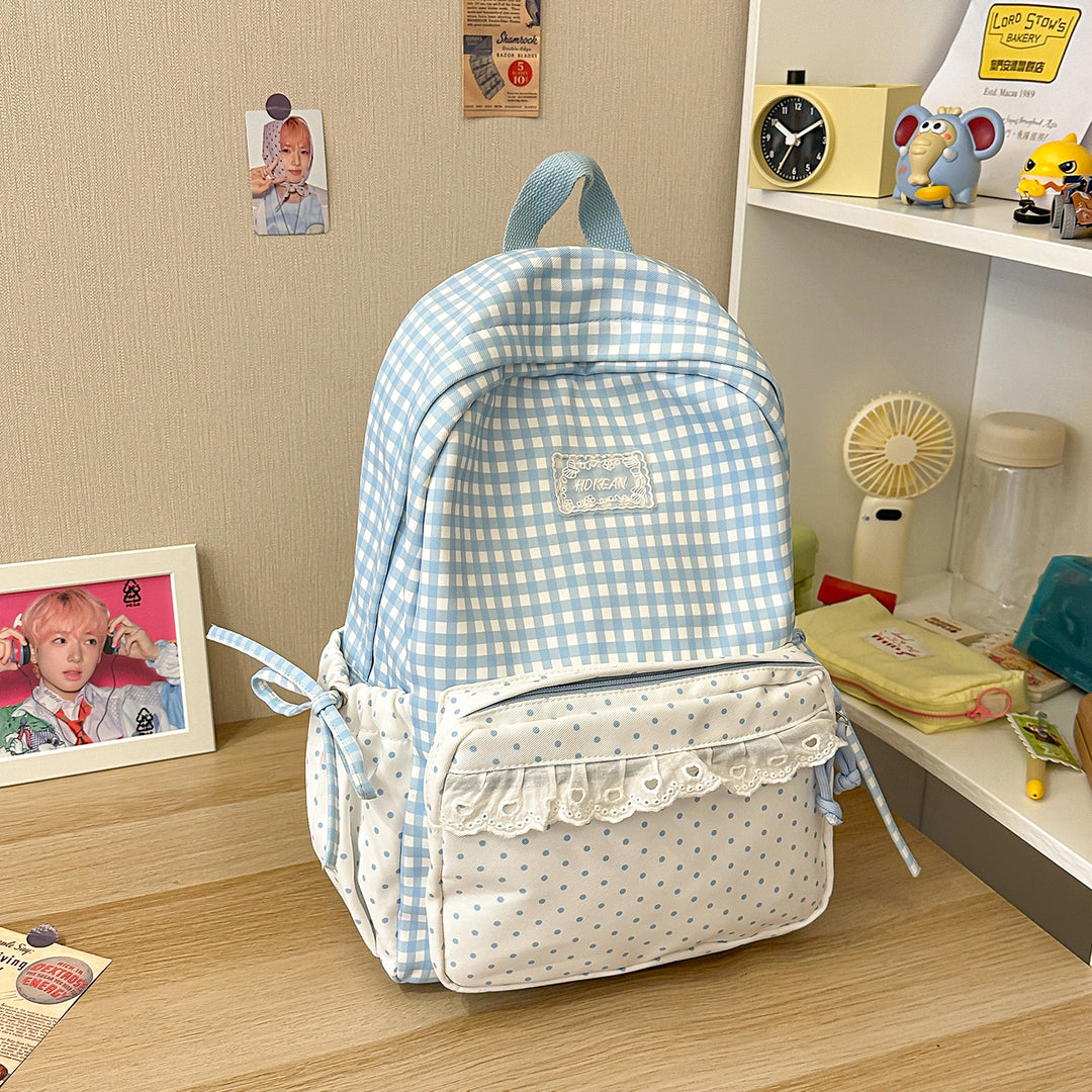 Stylisher Gingham-Muster Rucksack Karnz