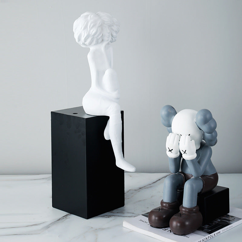 Künstlerische figurative Heimskulptur