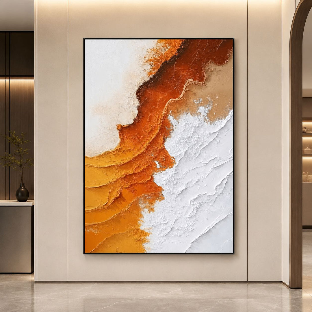 Küstenwellen-texturiertes Leinwandkunstwerk