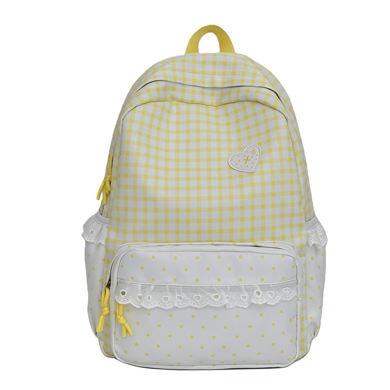 Verspielt Karomuster Rucksack Karnz