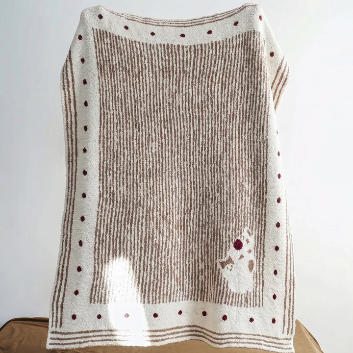 Gemütliche Fleece-Katzenthemen-Wurfdecke
