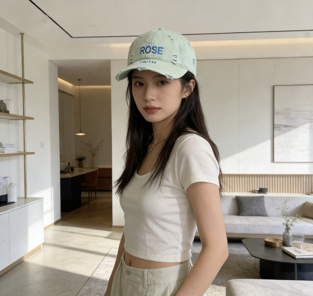Vintage Baseball Cap mit inspirierender Stickerei