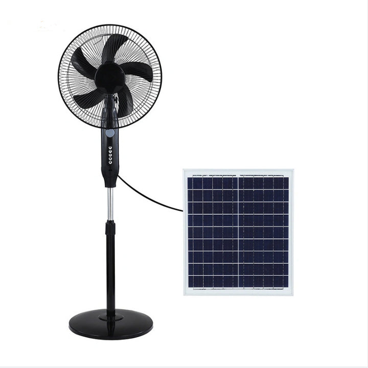 Unisex Solarbetrieben Standventilator mit verstellbarem Neigungswinkel und effizienten Lüfterblättern Karnz