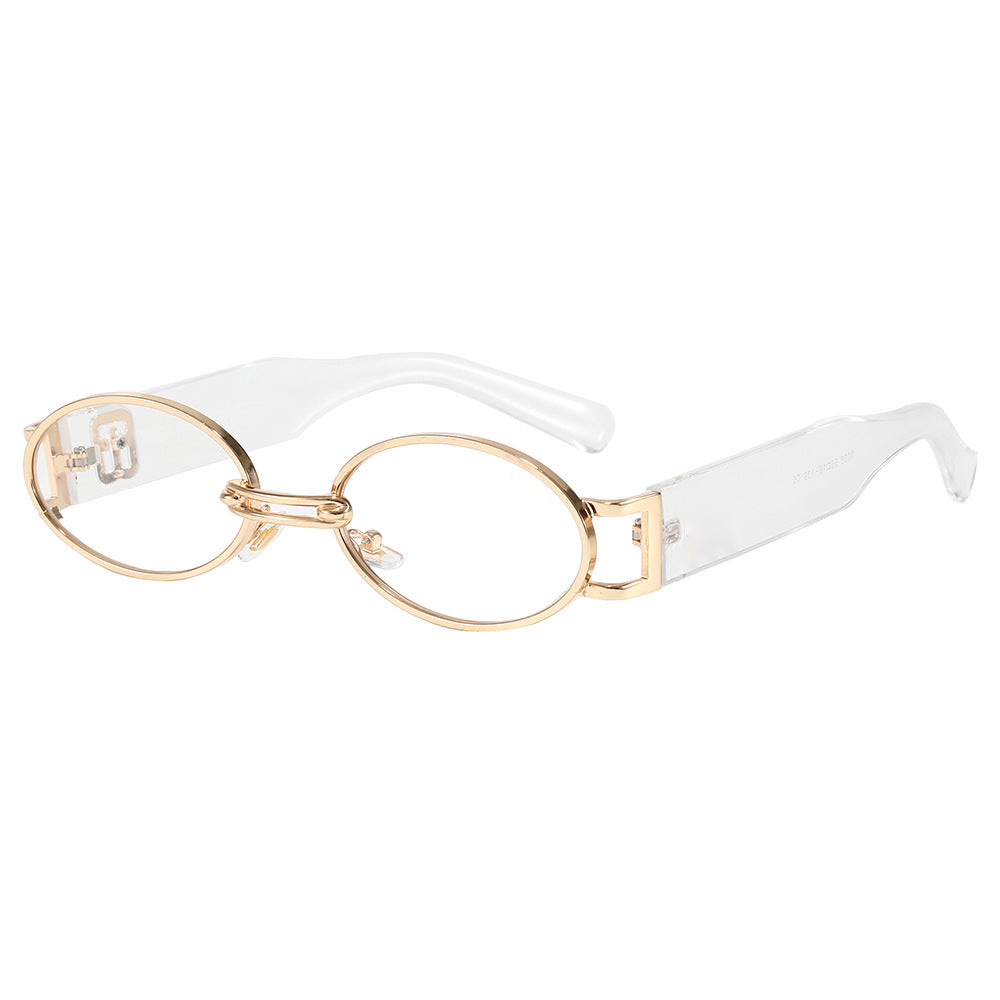 Damen modische Sonnenbrille im ovalen Design Karnz