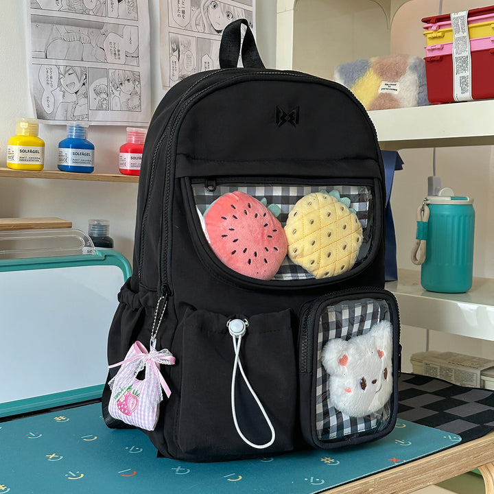 Funktionaler Karomuster-Rucksack Karnz