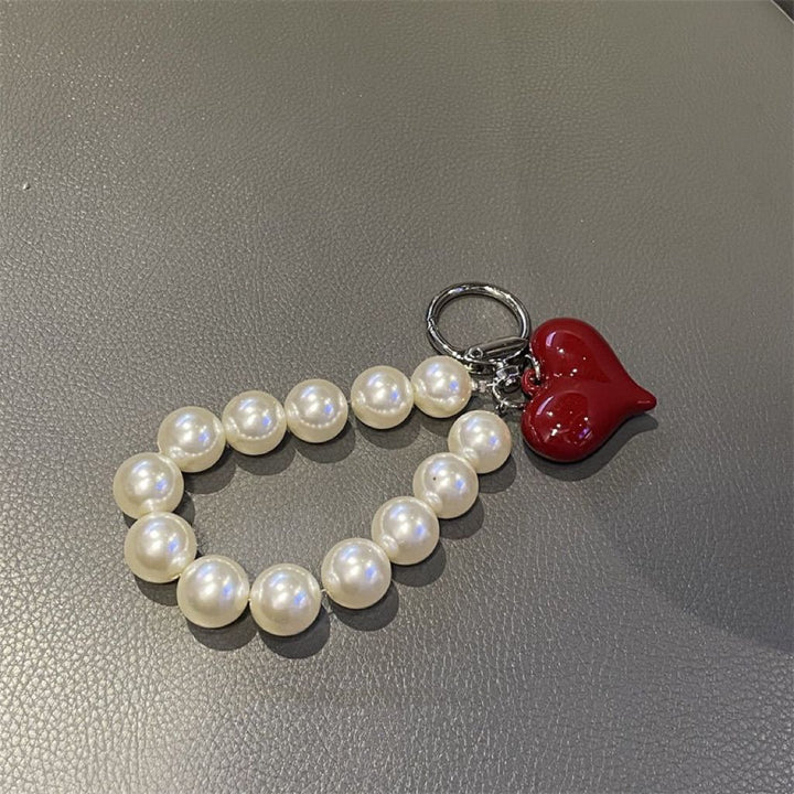 Eleganter Perlen Charm Schlüsselanhänger Karnz