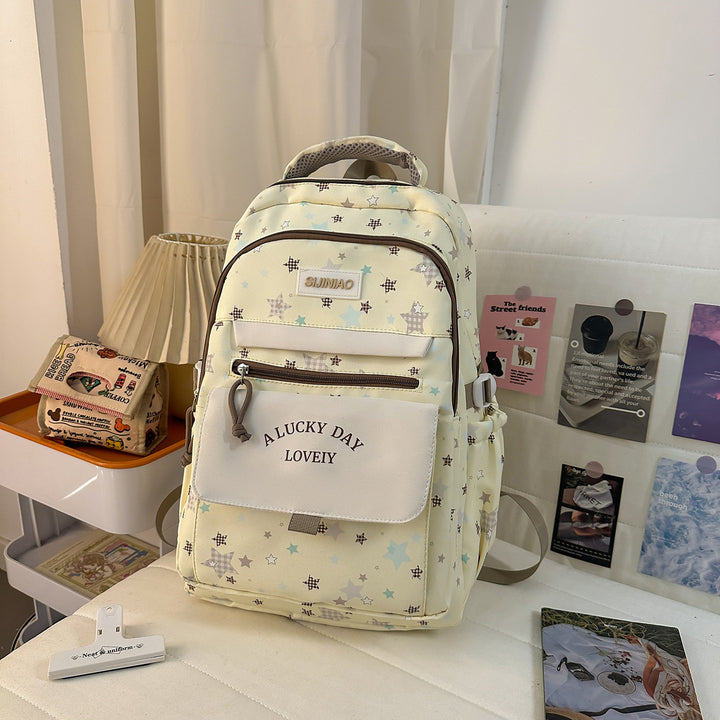 Mehrfach-Taschen Rucksack mit Plüsch Charm Karnz