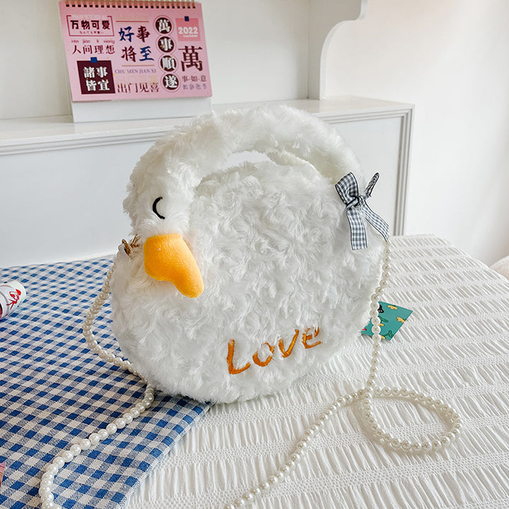 Niedliche plüschige tierische Crossbody-Tasche