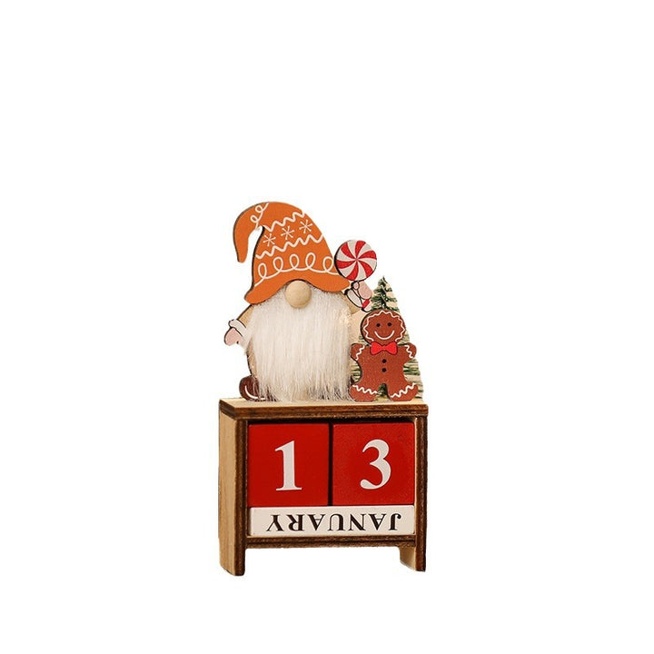 Dekorative Weihnachtsgnom mit Kalender Karnz