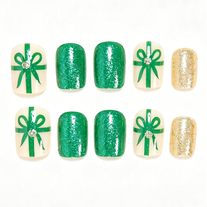 Festliches, urlaubs inspiriertes Press-On Nagelkunst-Set Karnz