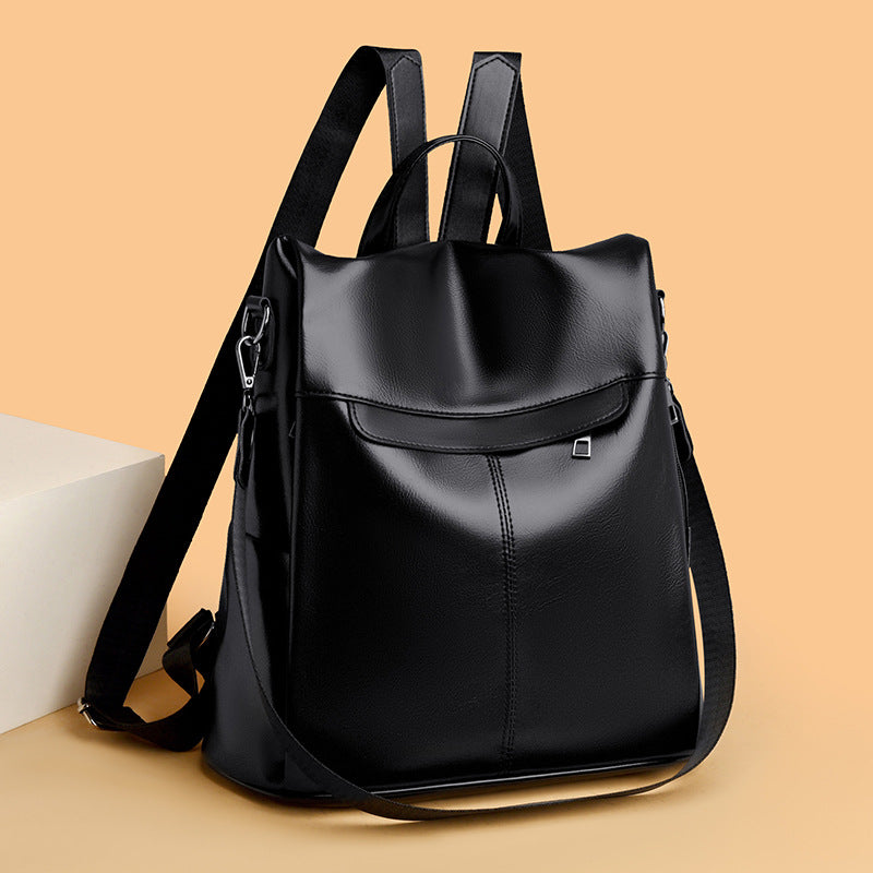 Vielseitiger Strukturierter Leder Rucksack Karnz
