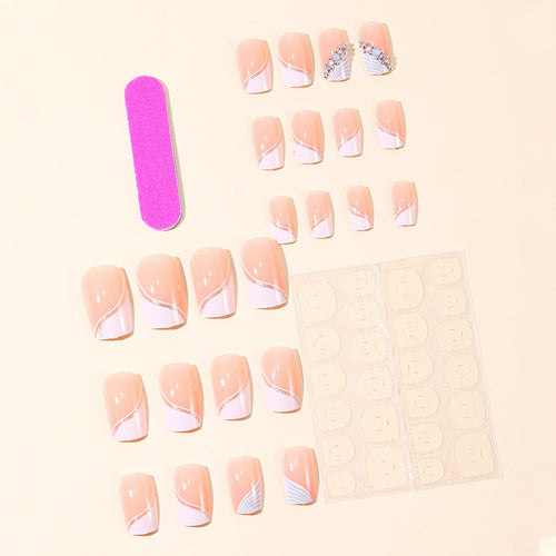 Elegante französische Spitze Acryl-Nagelverstärkungen Karnz
