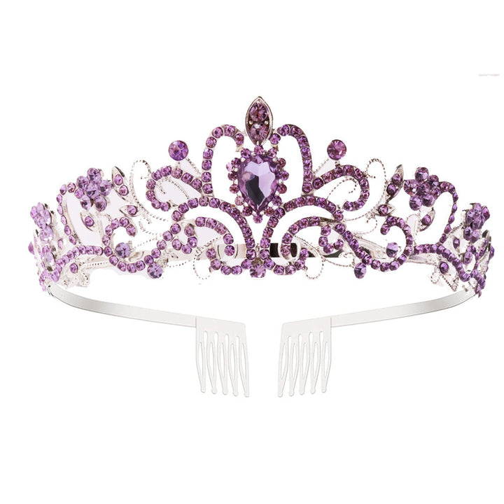 Damen Funkelnde Kristall-Tiara mit filigranem Design Karnz
