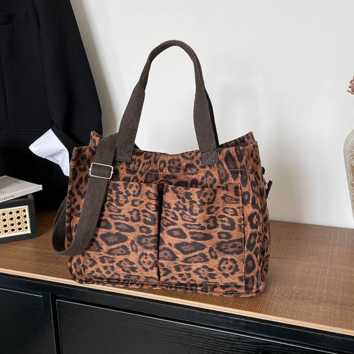 WoChic Leopardenmuster Utility Tragetasche Karnz