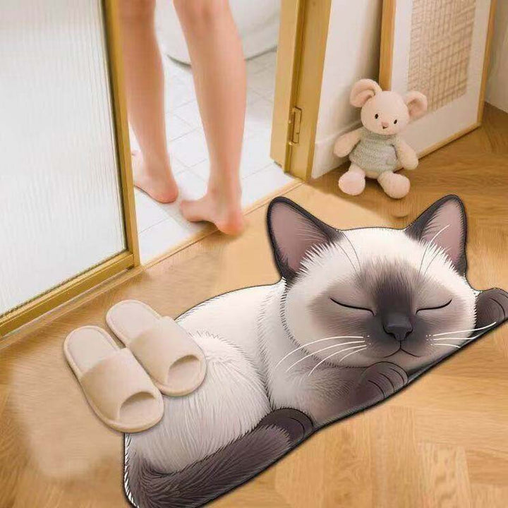 Katzenförmige Badmatte