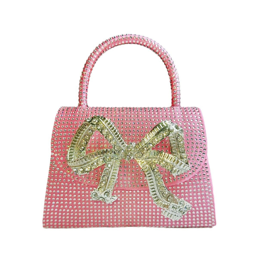 Rhinestone Schleifen-Clutch