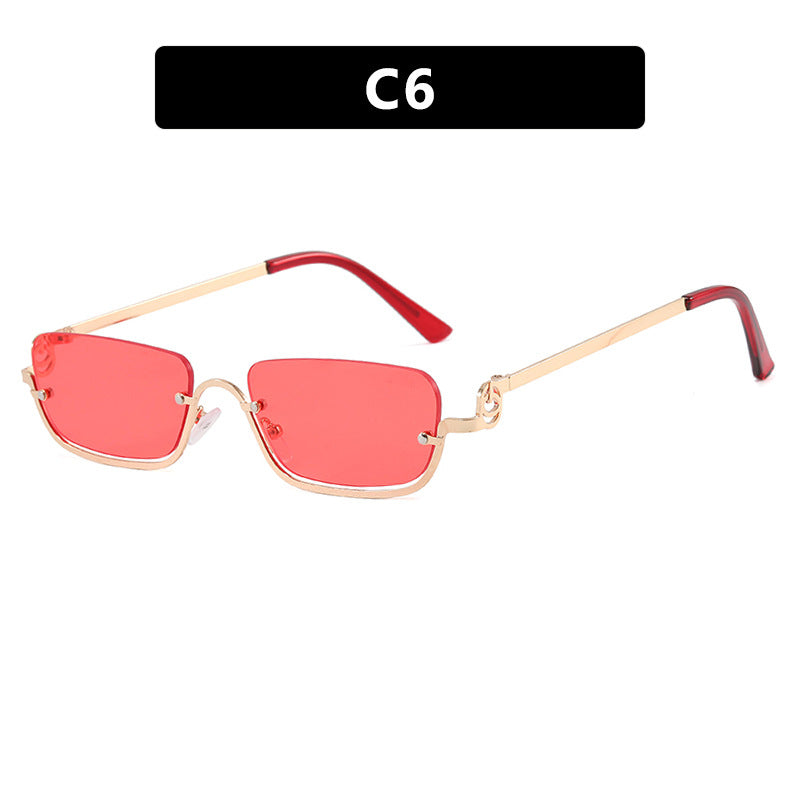 Damen Modische quadratische Sonnenbrille mit elegantem Metallgestell Karnz