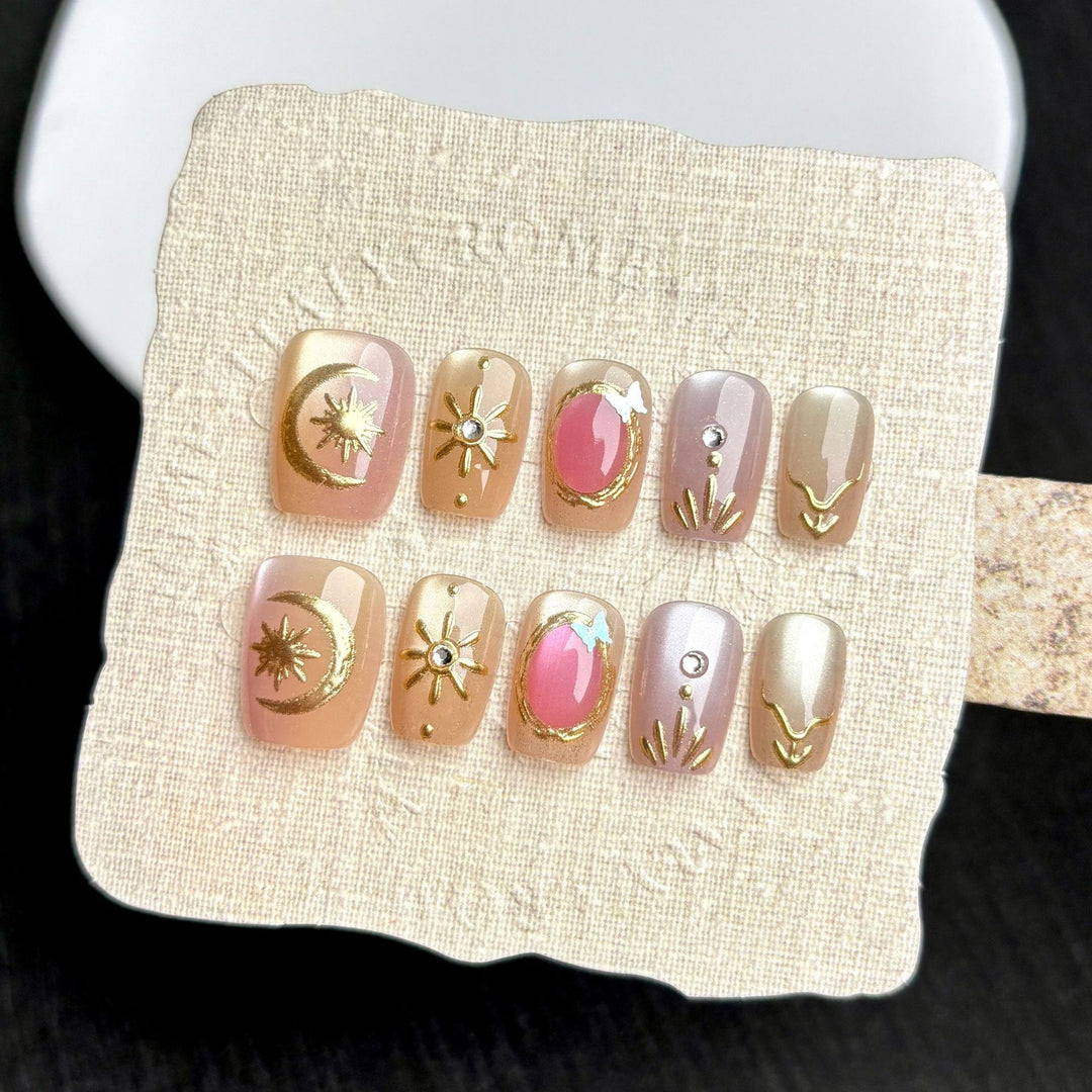 Extravagantes Nagelkunst Press-On Design Set