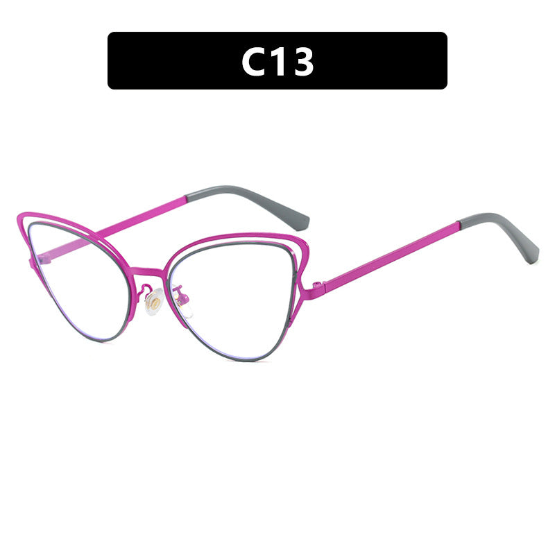 Damen Cat-Eye Brille mit edlem Metallrahmen und komfortabler Passform Karnz