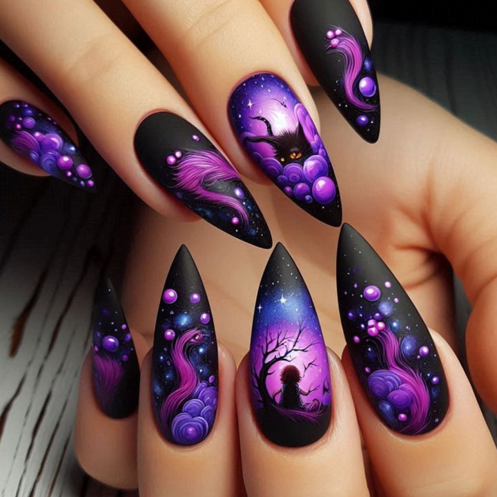 Fantasy-inspirierten Stiletto-Nagelart-Erweiterungen Karnz