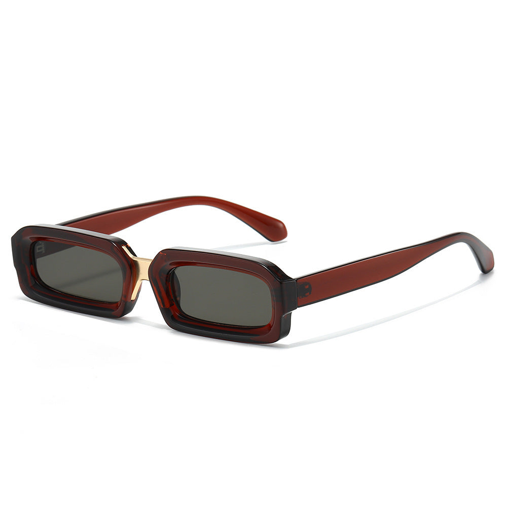 Schlanke rechteckige Rahmen-Sonnenbrille Karnz