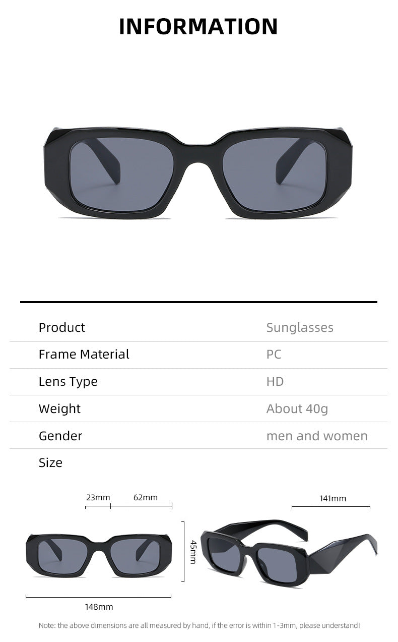 Damen quadratische Designer-Sonnenbrille mit modernem akzentuiertem Rahmen Karnz