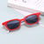 Damen moderne Rechteck-Sonnenbrille Karnz