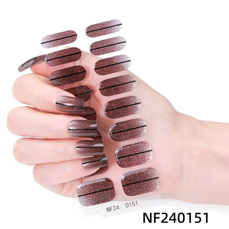 Elegante French Tip Nagelaufkleber