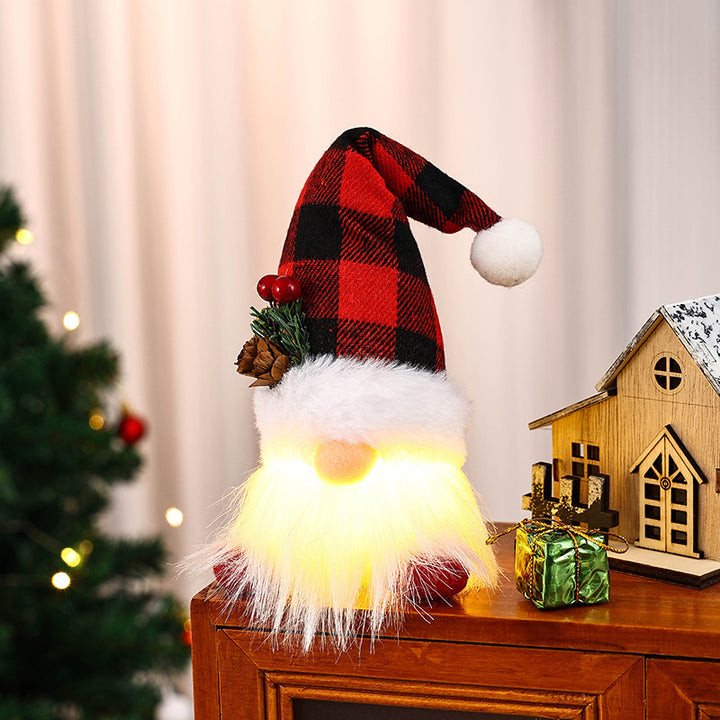 Beleuchtete Weihnachtsmann Figur Karnz