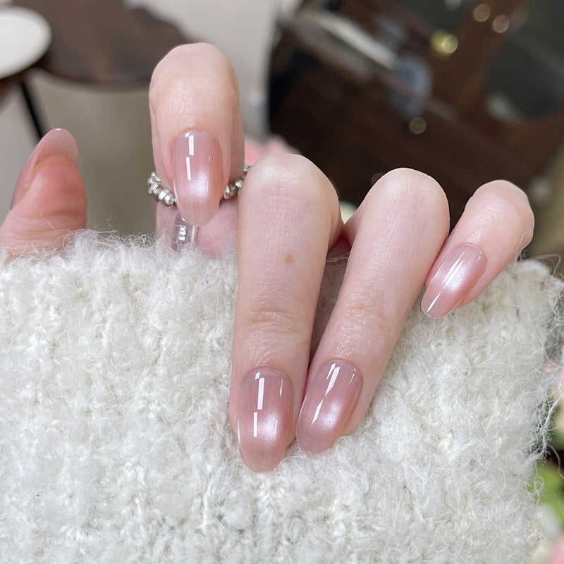 Elegante glänzende Ombre Press-On Nägel Karnz