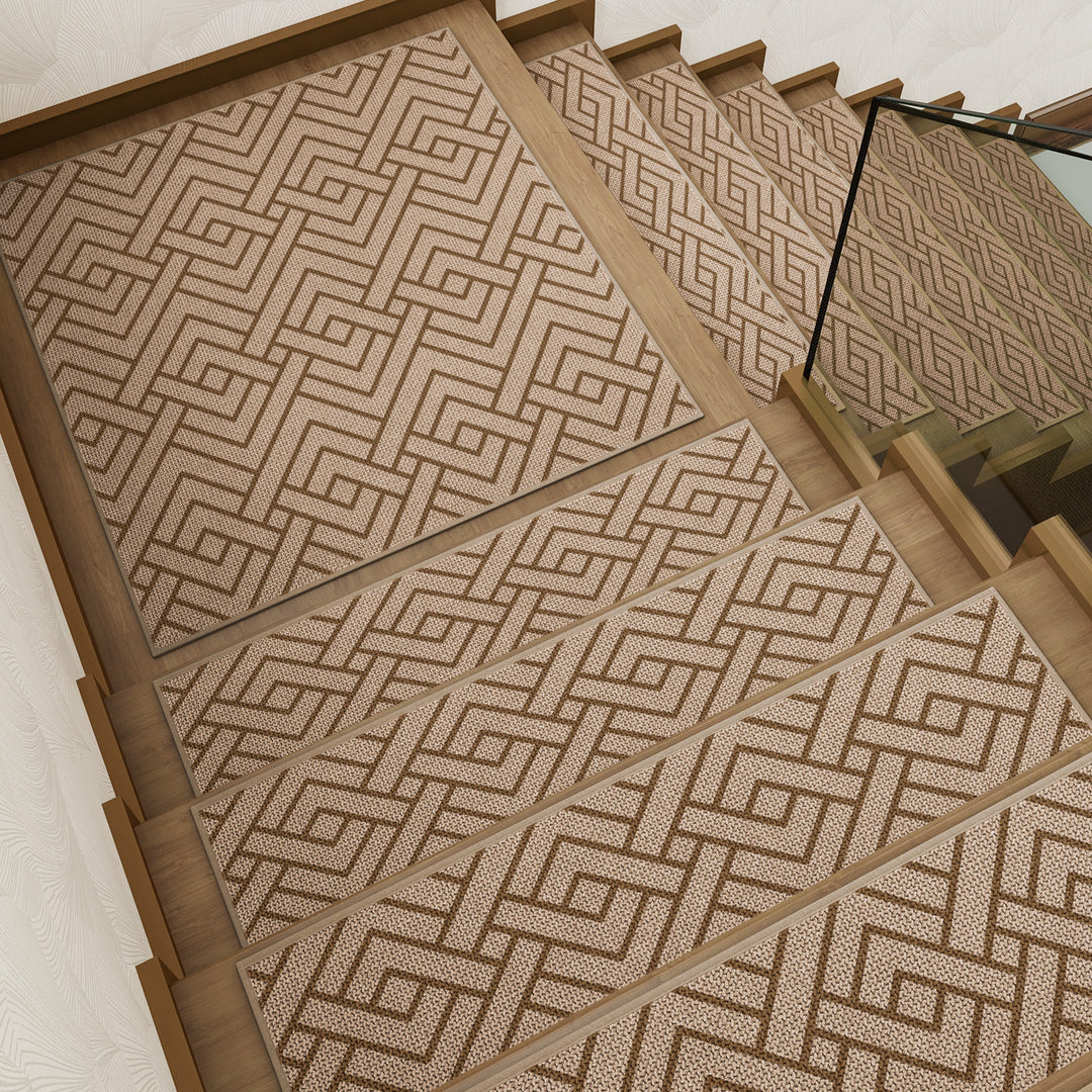 Geometrisch gemusterte Treppenstufen