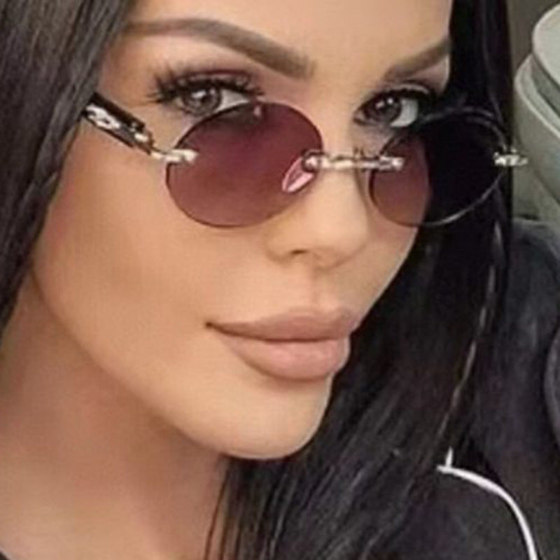 Damen runde Sonnenbrille mit elegantem Holzrahmen und UV-Schutz Karnz