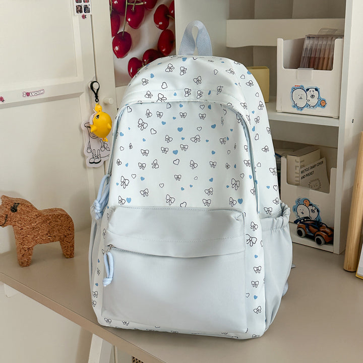 Verspielt Herz- und Schleifenmuster Rucksack