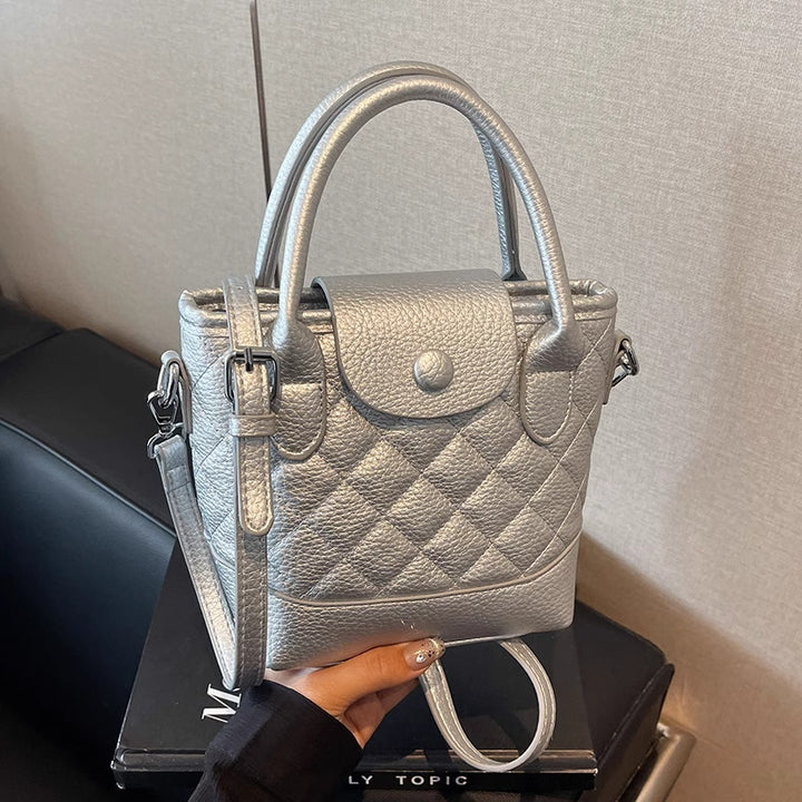 Gepolsterte Mini-Top-Handle-Handtasche Karnz