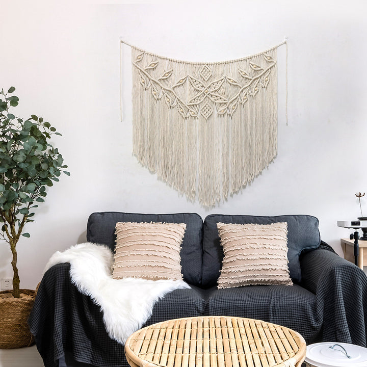 Makramee Wandbehang mit künstlerischem Design