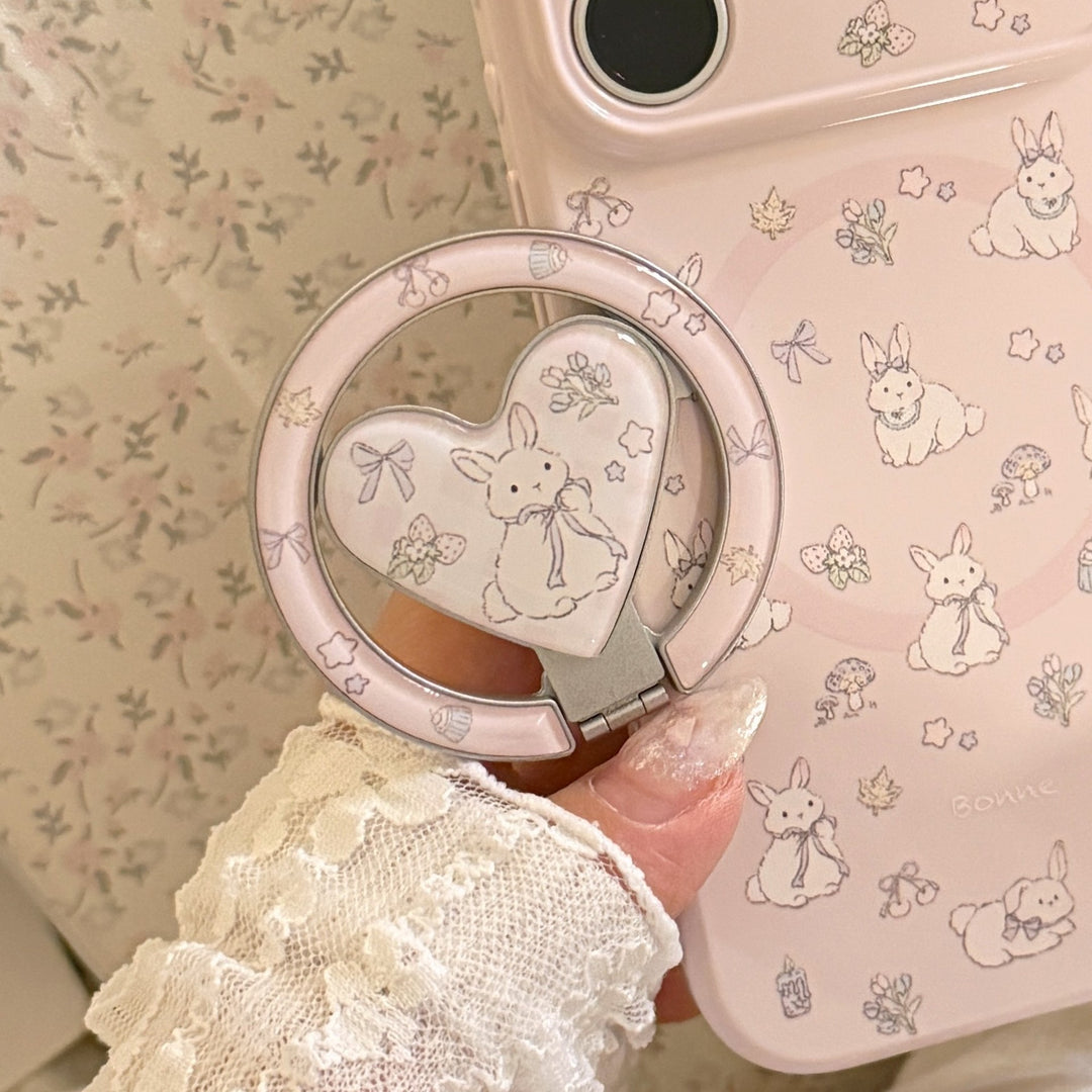 Verspielter Smartphone Fingerhalter mit Herzmotiv Karnz