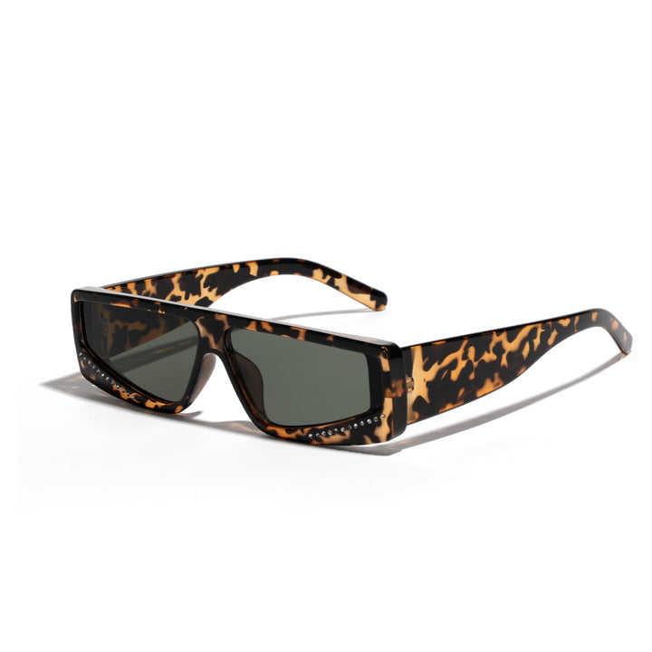 Damen oversized Sonnenbrille mit futuristischer Form und stylischen Verzierungen Karnz