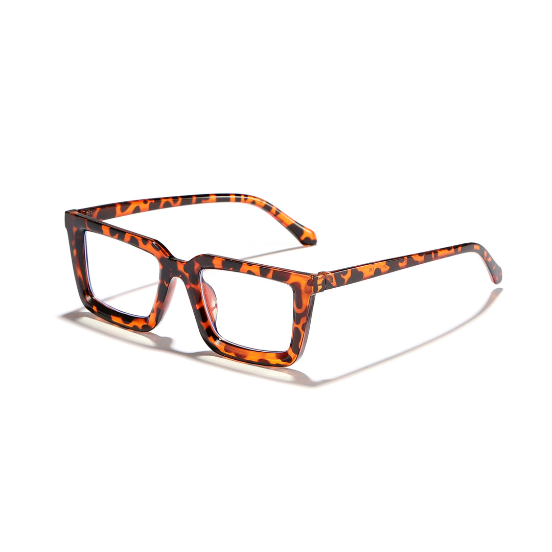 Damen moderne quadratische Sonnenbrille mit verspiegelten Gläsern Karnz