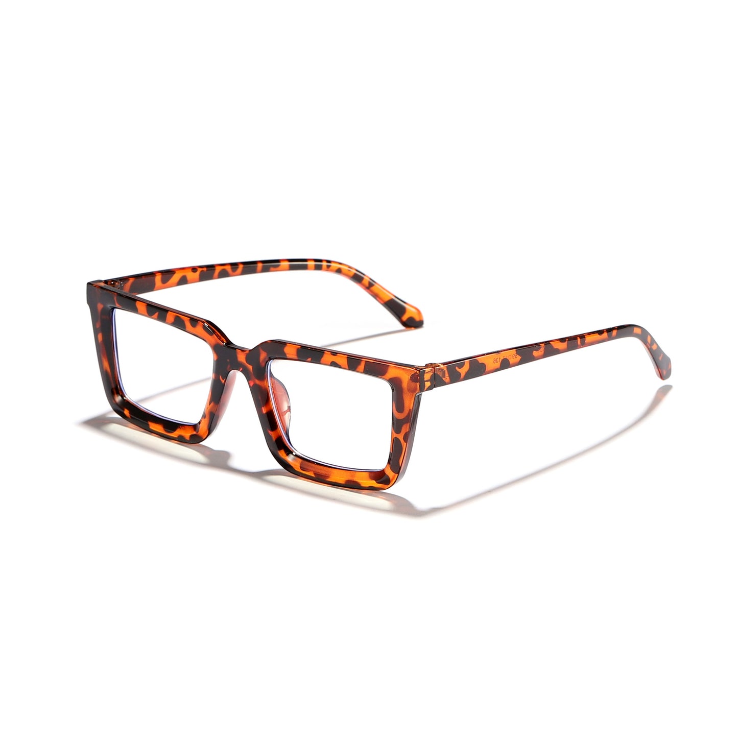 Damen moderne quadratische Sonnenbrille mit verspiegelten Gläsern Karnz