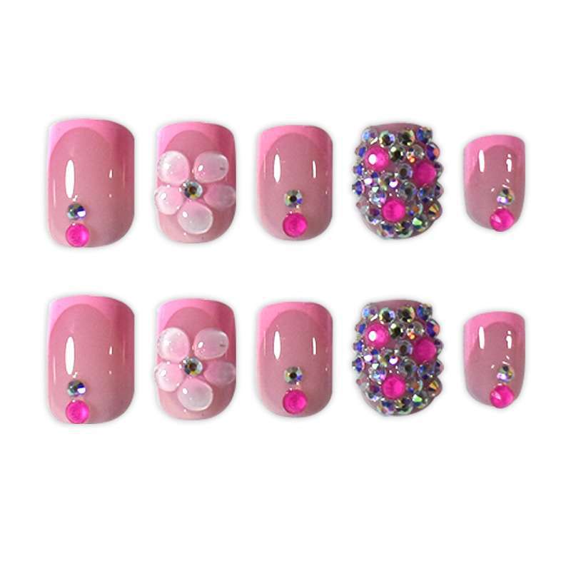 Dekorative 3D Blumen Druck-Nagelkunst Karnz