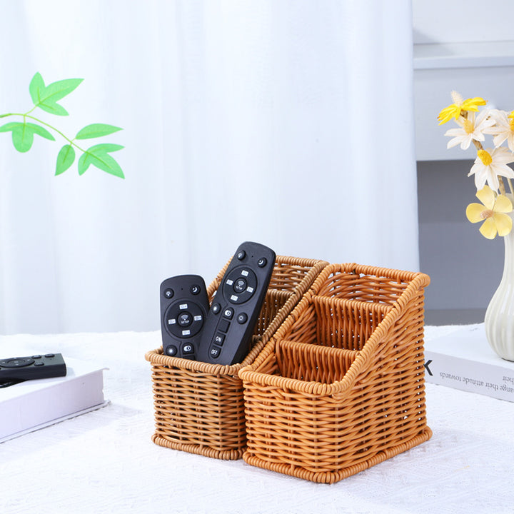 Multi-Compartment Geflochtener Organizer Korb Karnz