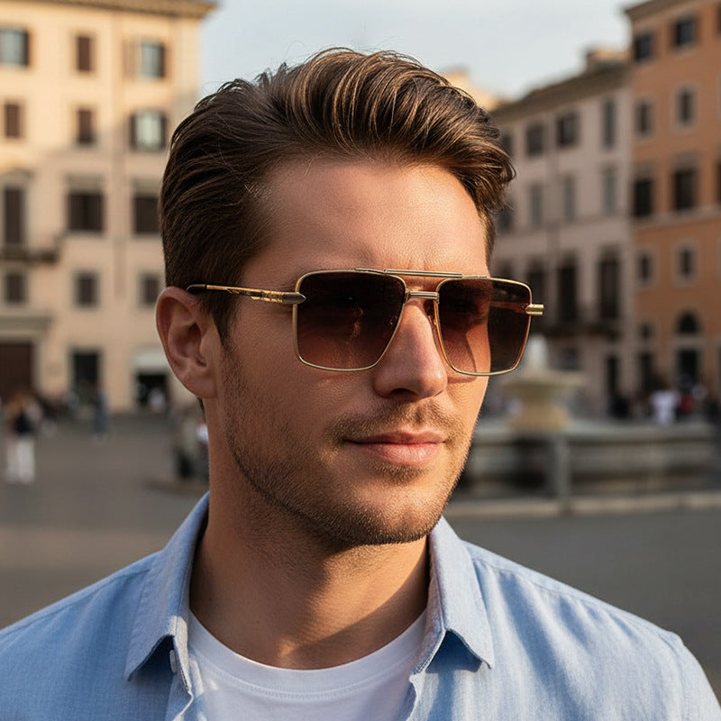 Damen futuristische quadratische Sonnenbrille Karnz