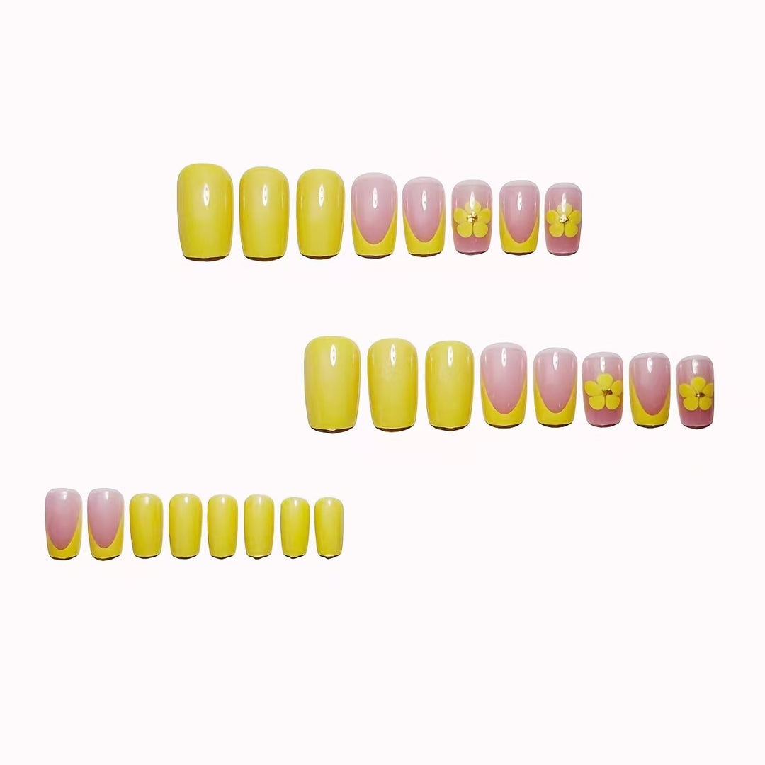Künstlerisches Floral Design Nagelset