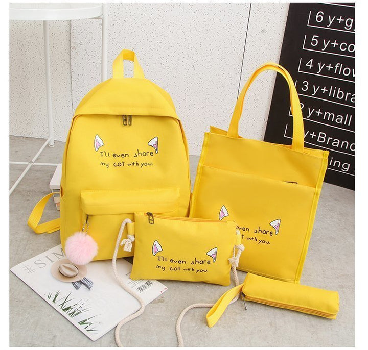 Fun-Themen Katzenprint Rucksack Set Karnz