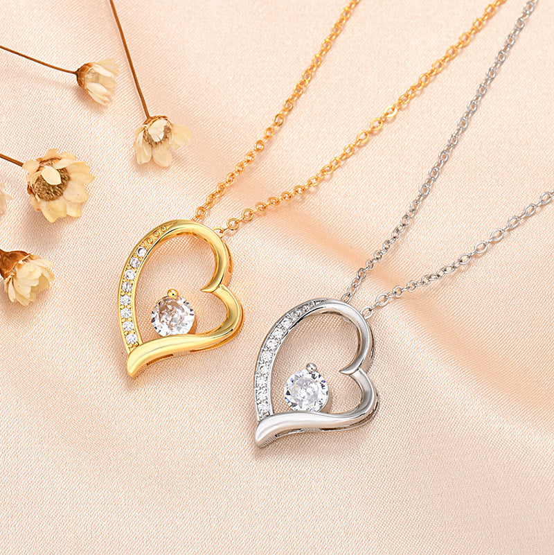 Karnz | Ewige Rosenbox "Für Meine Liebe" Mit Diamant-Herz-Halskette