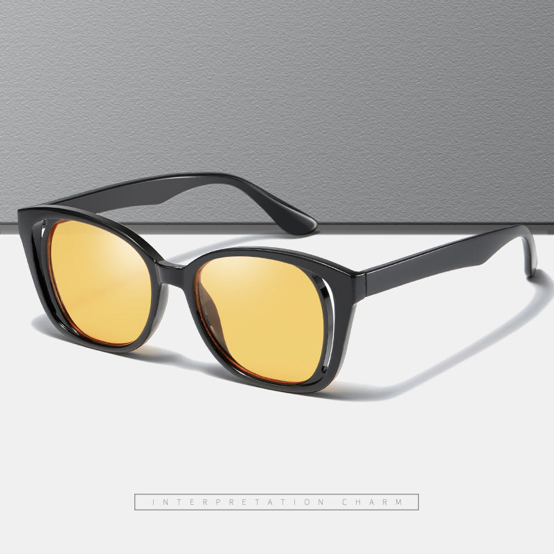 Damen stilvolle Cat-Eye Sonnenbrille mit robustem Rahmen Karnz