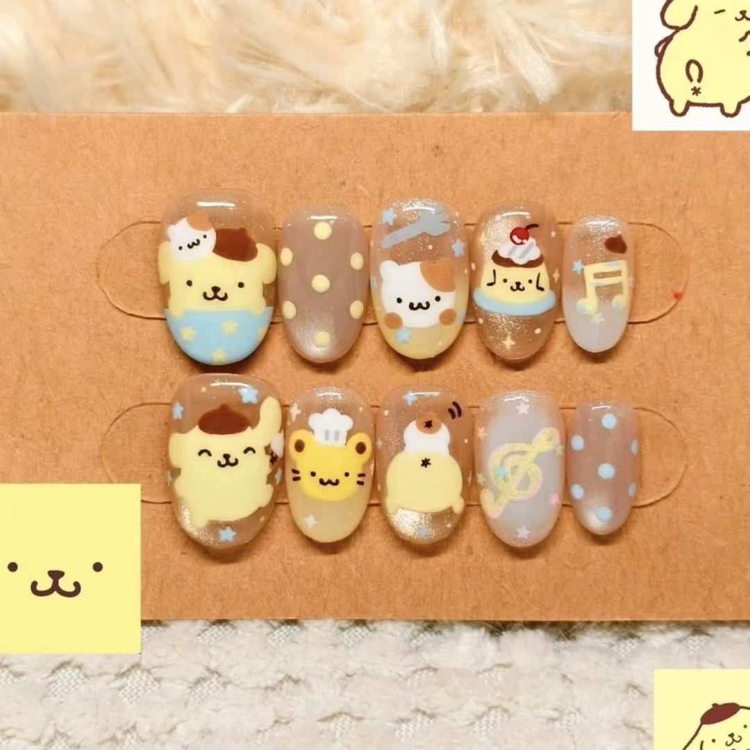Kreative Cartoon Press-On Nagelkunst Karnz