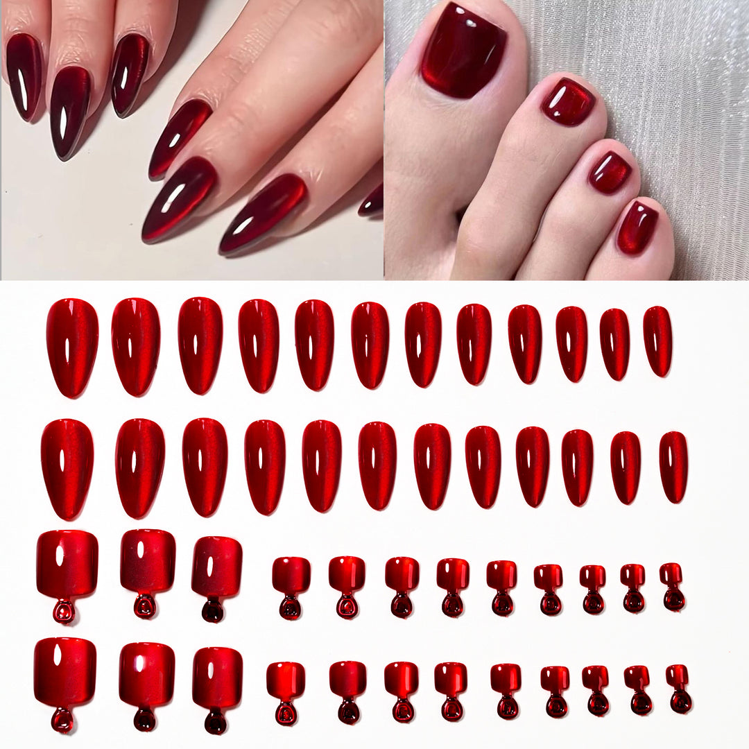 Premium Glossy Press-On Nail Tips Set Karnz