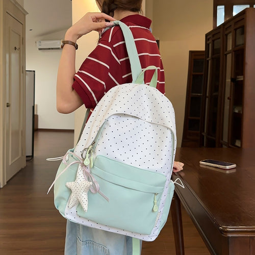 Polka Dot und Einfarbiger Rucksack Karnz